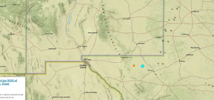 El Paso registra un sismo de 5.3 al oeste de Texas